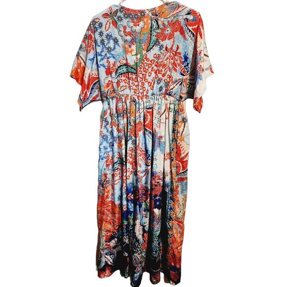 Love Kyla Paloma Polysilk BOHO Chic Lightweight Midi Dress Small NEW - Picture 2 of 10